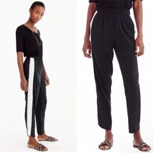 Universal Standard for J. Crew Black White Side Stripe Pant